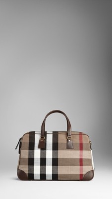 Check Canvas Holdall