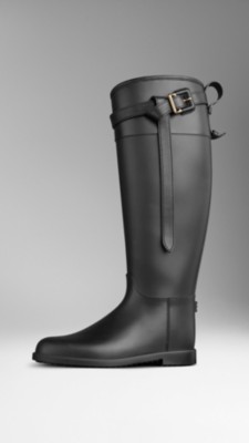 Belted Equestrian Rain Boots