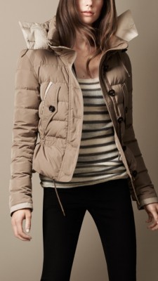 Down-Filled Military Blouson with Hood