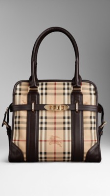 Medium Haymarket Check Portrait Tote Bag