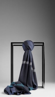 Check Merino Wool Scarf