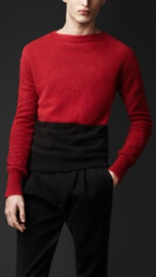 Colour Block Angora Sweater