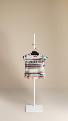 Striped Frill Detail Top