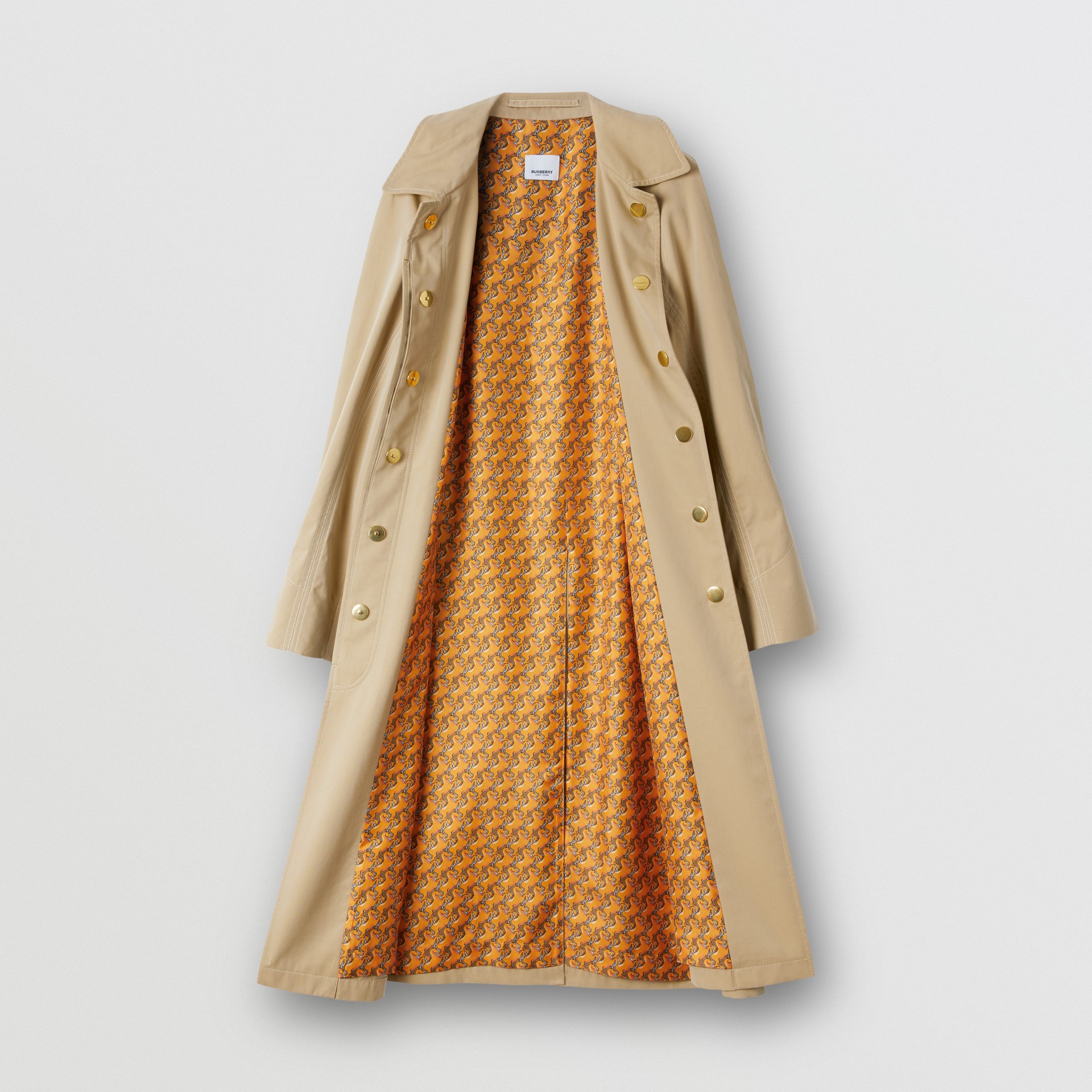 tropical gabardine belted car coat