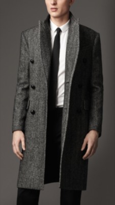 Herringbone Lambswool Coat