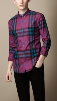 Exploded Check Cotton Shirt