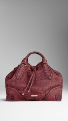 Large Framed Alligator Leather Tote Bag