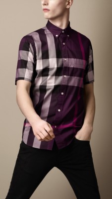 Exploded Check Cotton Shirt