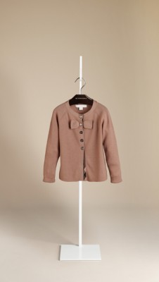 Bow Detail Wool Cardigan