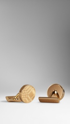 Check Twill Cufflinks