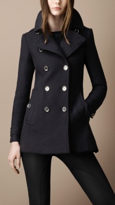 Back Pleat Military Coat