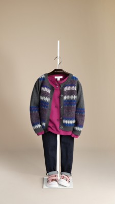 Fair Isle Cashmere Cotton Cardigan