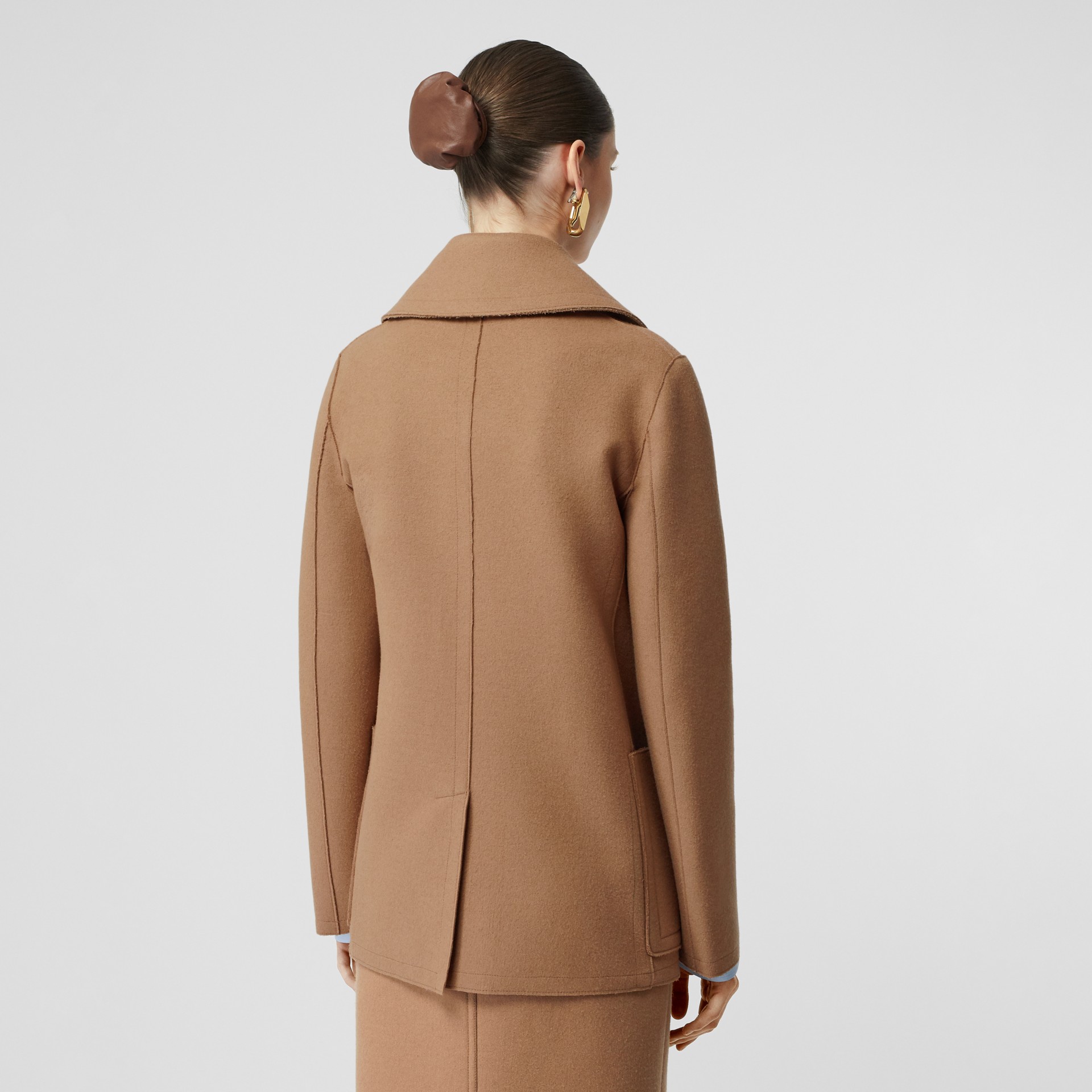 women's wool cashmere pea coat
