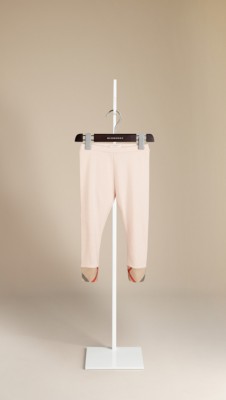 Cropped Check Cuff Cotton Leggings