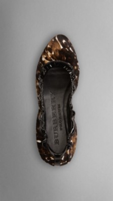Animal Print Calfskin Ballerinas