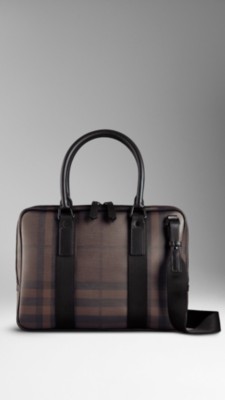 Medium Smoked Check Briefcase