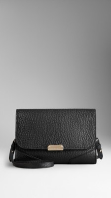 Small Heritage Grain Leather Crossbody Bag