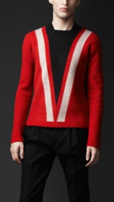 Chevron Wool Cashmere Sweater