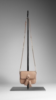 London Leather Tassel Crossbody Bag