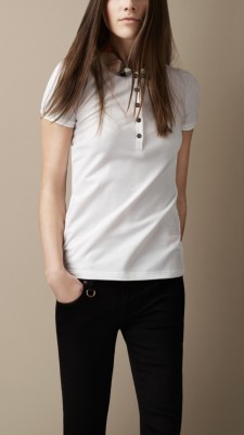 Polo con cuello de checks