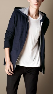 Cotton Jersey Hooded Top