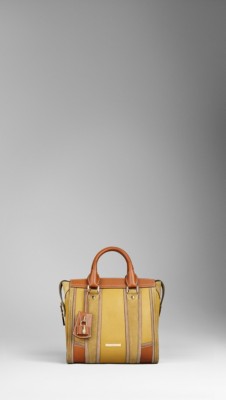 Medium Colour Block Leather Tote Bag