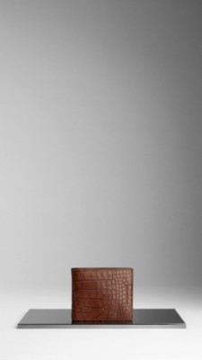 Textured Alligator Leather Wallet