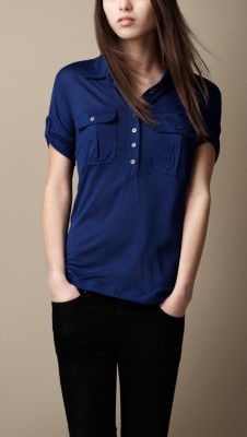 Polo militar en punto jersey de tejido modal