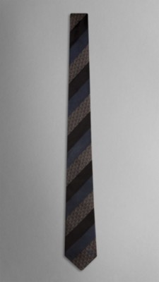 Striped Silk Jacquard Tie