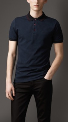 Striped Collar Polo Shirt
