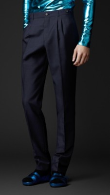 Slim Fit Wool Mohair Trousers