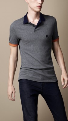 Contrast Collar Polo Shirt