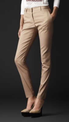 Stretch-Cotton Tailored Trousers