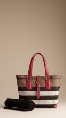 Check Canvas Baby Changing Bag