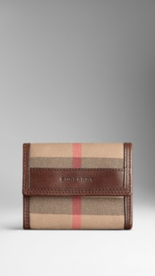 Vintage House Check ID Card Case