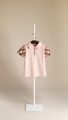 Check Sleeve Polo Shirt