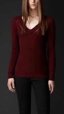 Open Stitch Cashmere Sweater