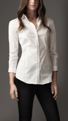 Camicia in cotone con polsini check