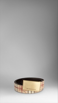 Haymarket Check Plaque Belt