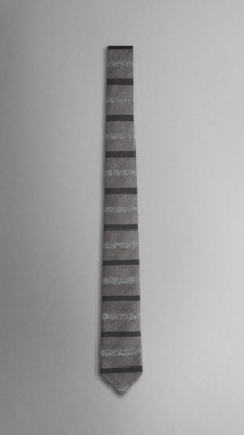 Textured Wool Silk Stripe Tie