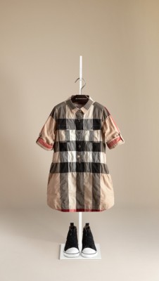 Check Cotton Shirt Dress