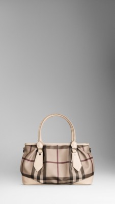 Medium Smoked Check Tote Bag