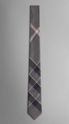 Textured Silk Check Tie