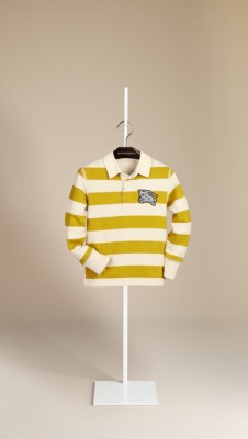 Rugby Stripe Cotton Polo Shirt