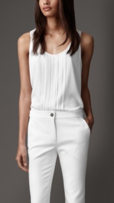 Pleated Silk Vest
