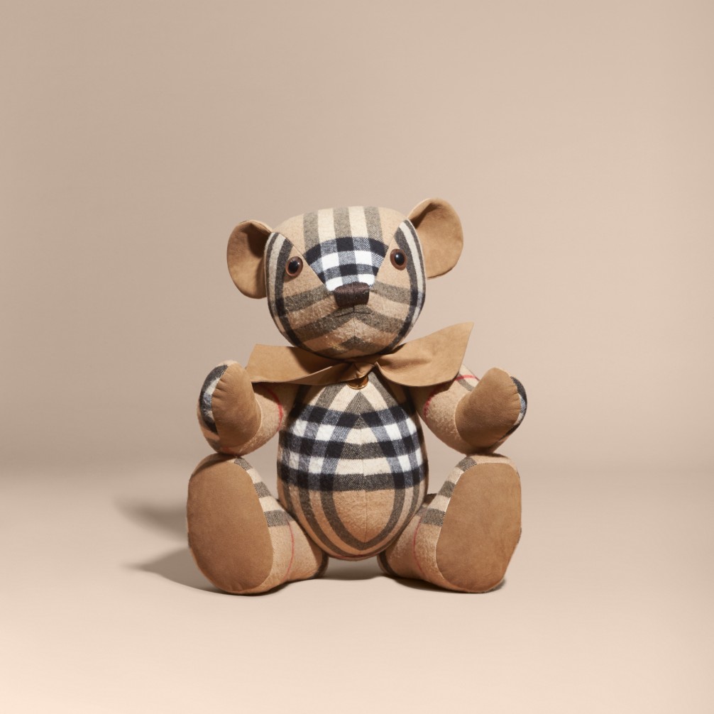 驼色格纹 大号格纹羊绒 thomas 泰迪熊 产品图片31