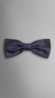 Dot Pattern Silk Bow Tie