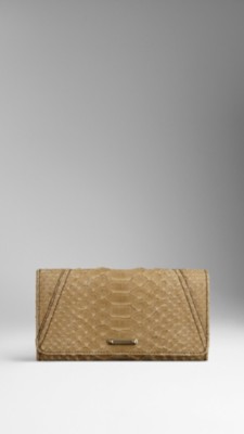 Python Leather Continental Wallet