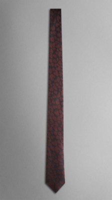 Abstract Animal Print Silk Tie