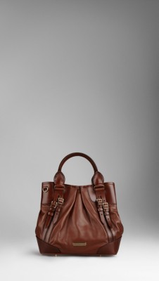 SMALL BRIDLE LEATHER BELTED TOTE BAG